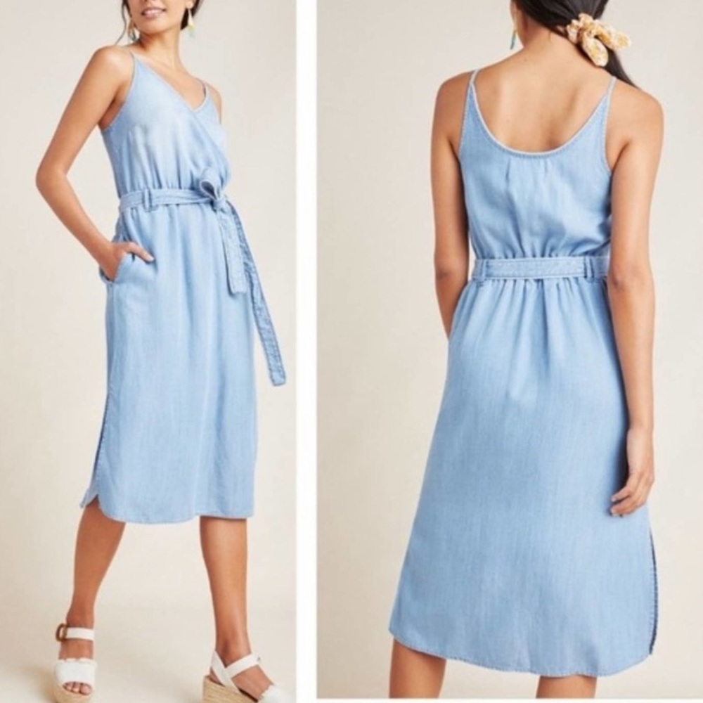 Anthro Cloth & Stone chambray sundress dress